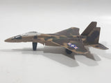 1990s Zee Toys Zylmex Dyna Flites A211 F-15 Fighter Jet Airplane Camouflage Brown Die Cast Toy Car Vehicle