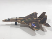 1990s Zee Toys Zylmex Dyna Flites A211 F-15 Fighter Jet Airplane Camouflage Brown Die Cast Toy Car Vehicle