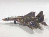 1990s Zee Toys Zylmex Dyna Flites A211 F-15 Fighter Jet Airplane Camouflage Brown Die Cast Toy Car Vehicle