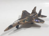 1990s Zee Toys Zylmex Dyna Flites A211 F-15 Fighter Jet Airplane Camouflage Brown Die Cast Toy Car Vehicle