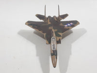 1990s Zee Toys Zylmex Dyna Flites A211 F-15 Fighter Jet Airplane Camouflage Brown Die Cast Toy Car Vehicle