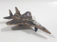 1990s Zee Toys Zylmex Dyna Flites A211 F-15 Fighter Jet Airplane Camouflage Brown Die Cast Toy Car Vehicle