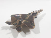1990s Zee Toys Zylmex Dyna Flites A211 F-15 Fighter Jet Airplane Camouflage Brown Die Cast Toy Car Vehicle