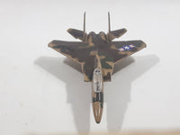 1990s Zee Toys Zylmex Dyna Flites A211 F-15 Fighter Jet Airplane Camouflage Brown Die Cast Toy Car Vehicle