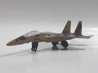 1990s Zee Toys Zylmex Dyna Flites A211 F-15 Fighter Jet Airplane Camouflage Brown Die Cast Toy Car Vehicle