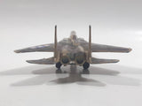 1990s Zee Toys Zylmex Dyna Flites A211 F-15 Fighter Jet Airplane Camouflage Brown Die Cast Toy Car Vehicle