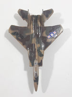 1990s Zee Toys Zylmex Dyna Flites A211 F-15 Fighter Jet Airplane Camouflage Brown Die Cast Toy Car Vehicle