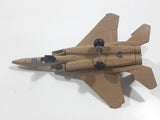 1990s Zee Toys Zylmex Dyna Flites A211 F-15 Fighter Jet Airplane Camouflage Brown Die Cast Toy Car Vehicle