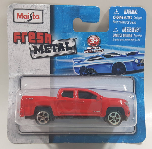 2017 Maisto Fresh Metal 2015 Chevrolet Colorado Pickup Truck Red Die Cast Car Toy Vehicle New in Package Sealed