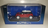 AutoArt BMW Mini Cooper Red with White Roof 1/64 Scale Die Cast Toy Car Vehicle New in Box