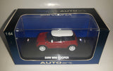 AutoArt BMW Mini Cooper Red with White Roof 1/64 Scale Die Cast Toy Car Vehicle New in Box