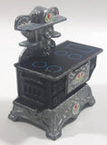 Vintage 1980 Mattel The Little Cleveland Wood Cook Stove Die Cast Metal Toy Doll House Furniture Made in Hong Kong
