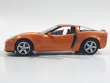Kinsmart KT5320 2007 Chevrolet Corvette C6 Z06 Orange 1/36 Scale Pullback Motorized Friction Die Cast Toy Car Vehicle with Opening Doors - Cracked Windshield