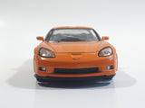 Kinsmart KT5320 2007 Chevrolet Corvette C6 Z06 Orange 1/36 Scale Pullback Motorized Friction Die Cast Toy Car Vehicle with Opening Doors - Cracked Windshield