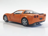 Kinsmart KT5320 2007 Chevrolet Corvette C6 Z06 Orange 1/36 Scale Pullback Motorized Friction Die Cast Toy Car Vehicle with Opening Doors - Cracked Windshield