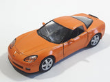 Kinsmart KT5320 2007 Chevrolet Corvette C6 Z06 Orange 1/36 Scale Pullback Motorized Friction Die Cast Toy Car Vehicle with Opening Doors - Cracked Windshield