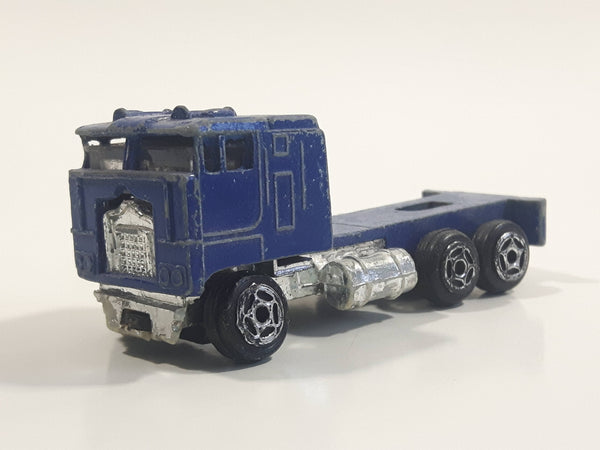 Summer Marz Karz No. S8567 Kenworth K100 Semi Tractor Truck Dark Blue 1/90 Scale Die Cast Toy Car Vehicle