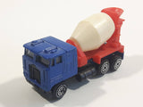 Summer Marz Karz Style Kenworth K100 Cement Truck Blue Red White 1/90 Scale Die Cast Toy Car Vehicle Made in Hong Kong