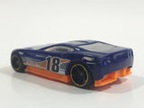 2013 Hot Wheels Track Aces Torque Screw Metalflake Blue with Orange Die Cast Toy Car Vehicle