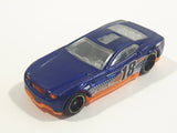 2013 Hot Wheels Track Aces Torque Screw Metalflake Blue with Orange Die Cast Toy Car Vehicle