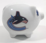 Vancouver Canucks NHL Ice Hockey White Ceramic Piggy Coin Bank - Official NHL Product - 1 Chip 1 Crack