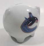 Vancouver Canucks NHL Ice Hockey White Ceramic Piggy Coin Bank - Official NHL Product - 1 Chip 1 Crack