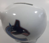 Vancouver Canucks NHL Ice Hockey White Ceramic Piggy Coin Bank - Official NHL Product - 1 Chip 1 Crack