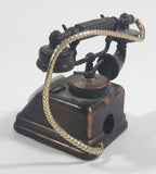 Vintage PlayMe Miniature Rotary Telephone Phone Metal Pencil Sharpener Doll House Furniture Size