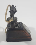 Vintage PlayMe Miniature Rotary Telephone Phone Metal Pencil Sharpener Doll House Furniture Size