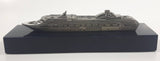 Rare Ocean Princess 2000 Inaugural Heavy Metal Detailed Cruise Ship Model on Dark Blue Base