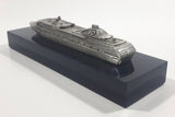 Rare Ocean Princess 2000 Inaugural Heavy Metal Detailed Cruise Ship Model on Dark Blue Base