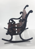 Ornate Cast Iron with Wood Slats Dollhouse Furniture Size Garden Style Rocking Chair