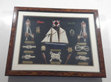 Blue Nose Ship Nautical Knots and Wood Cased Shadow Box  16" x 20"