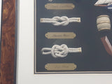 Blue Nose Ship Nautical Knots and Wood Cased Shadow Box  16" x 20"