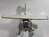 Vintage Style White Float Plane Large Tin Metal Airplane
