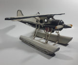 Vintage Style White Float Plane Large Tin Metal Airplane