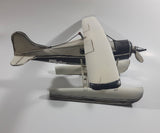 Vintage Style White Float Plane Large Tin Metal Airplane