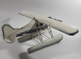 Vintage Style White Float Plane Large Tin Metal Airplane
