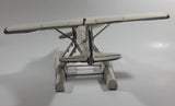 Vintage Style White Float Plane Large Tin Metal Airplane