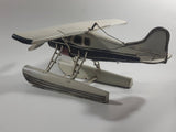 Vintage Style White Float Plane Large Tin Metal Airplane
