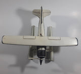 Vintage Style White Float Plane Large Tin Metal Airplane