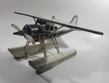 Vintage Style White Float Plane Large Tin Metal Airplane