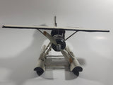 Vintage Style White Float Plane Large Tin Metal Airplane
