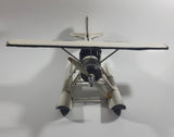 Vintage Style White Float Plane Large Tin Metal Airplane