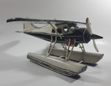 Vintage Style White Float Plane Large Tin Metal Airplane