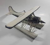 Vintage Style White Float Plane Large Tin Metal Airplane