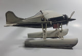 Vintage Style White Float Plane Large Tin Metal Airplane