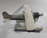 Vintage Style White Float Plane Large Tin Metal Airplane