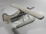 Vintage Style White Float Plane Large Tin Metal Airplane