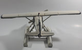 Vintage Style White Float Plane Large Tin Metal Airplane